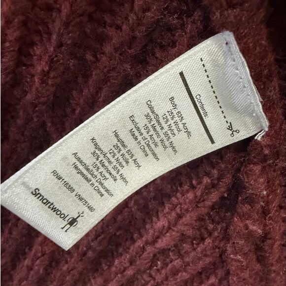 Smartwool Open Front Colorblock Wool Blend Cardigan Sweater XS - Picture 7 of 7